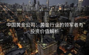 中国黄金公司：黄金行业的领军者与投资价值解析