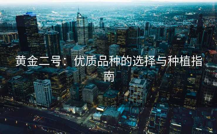 黄金二号：优质品种的选择与种植指南