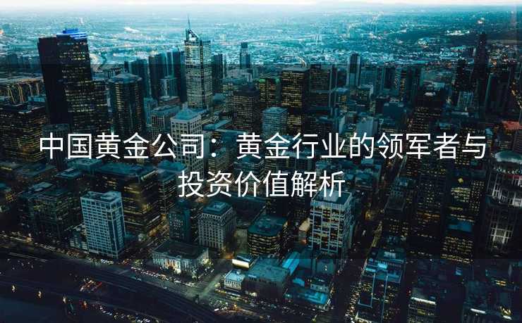 中国黄金公司：黄金行业的领军者与投资价值解析