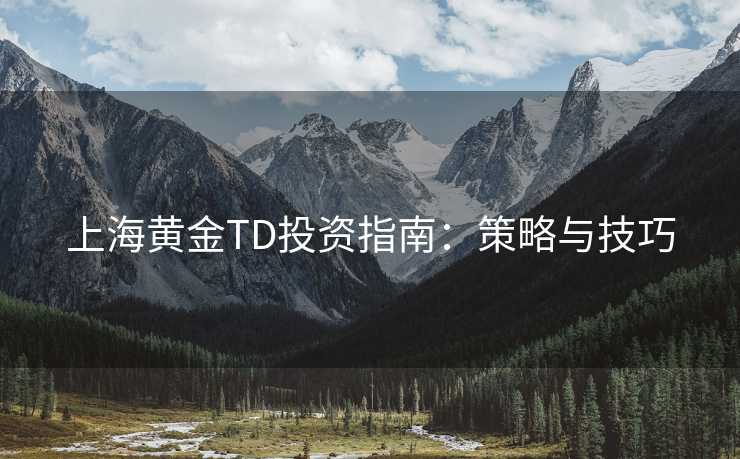 上海黄金TD投资指南：策略与技巧